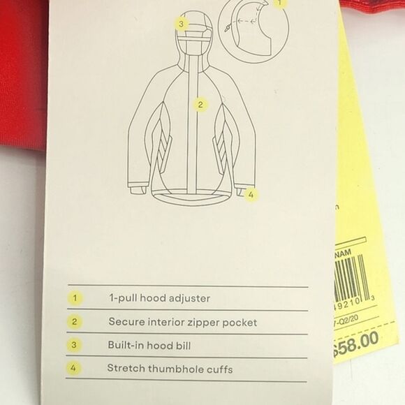 All In Motion Cold Weather Jacket Size XS Extra Small Womens Red Puffer Hooded - Picture 9 of 10